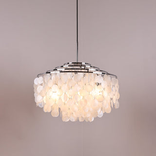 Lustra Suspension Lampe Anneau Rond en Coquillage