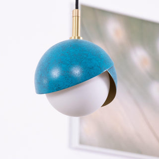 Solara Lampe Suspendue en Laiton Globe Opale Emboîté Moderne