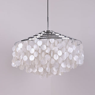 Lustra Suspension Lampe Anneau Rond en Coquillage