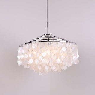 Lustra Suspension Lampe Anneau Rond en Coquillage