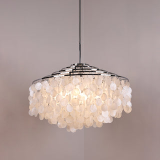 Lustra Suspension Lampe Anneau Rond en Coquillage