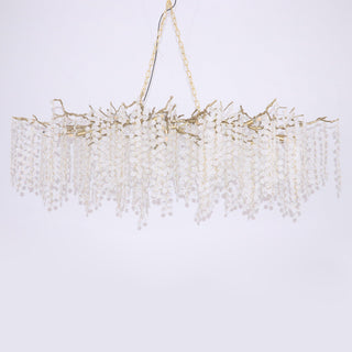 Lustra Suspension Lampe Goutte de Rosée en Cristal