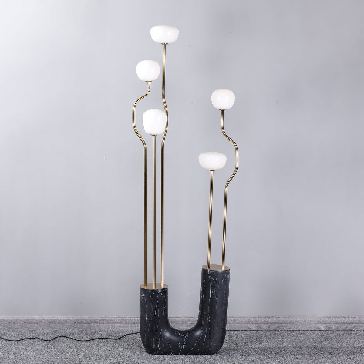 Lumon Lampadaire en Marbre Et Laiton Moderne