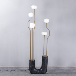 Lumon Lampadaire en Marbre Et Laiton Moderne