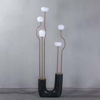 Lumon Lampadaire en Marbre Et Laiton Moderne