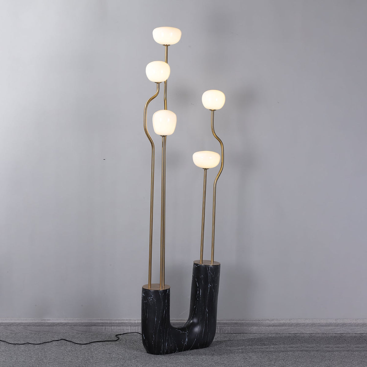 Lumon Lampadaire en Marbre Et Laiton Moderne