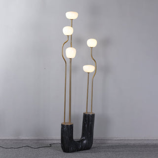 Lumon Lampadaire en Marbre Et Laiton Moderne