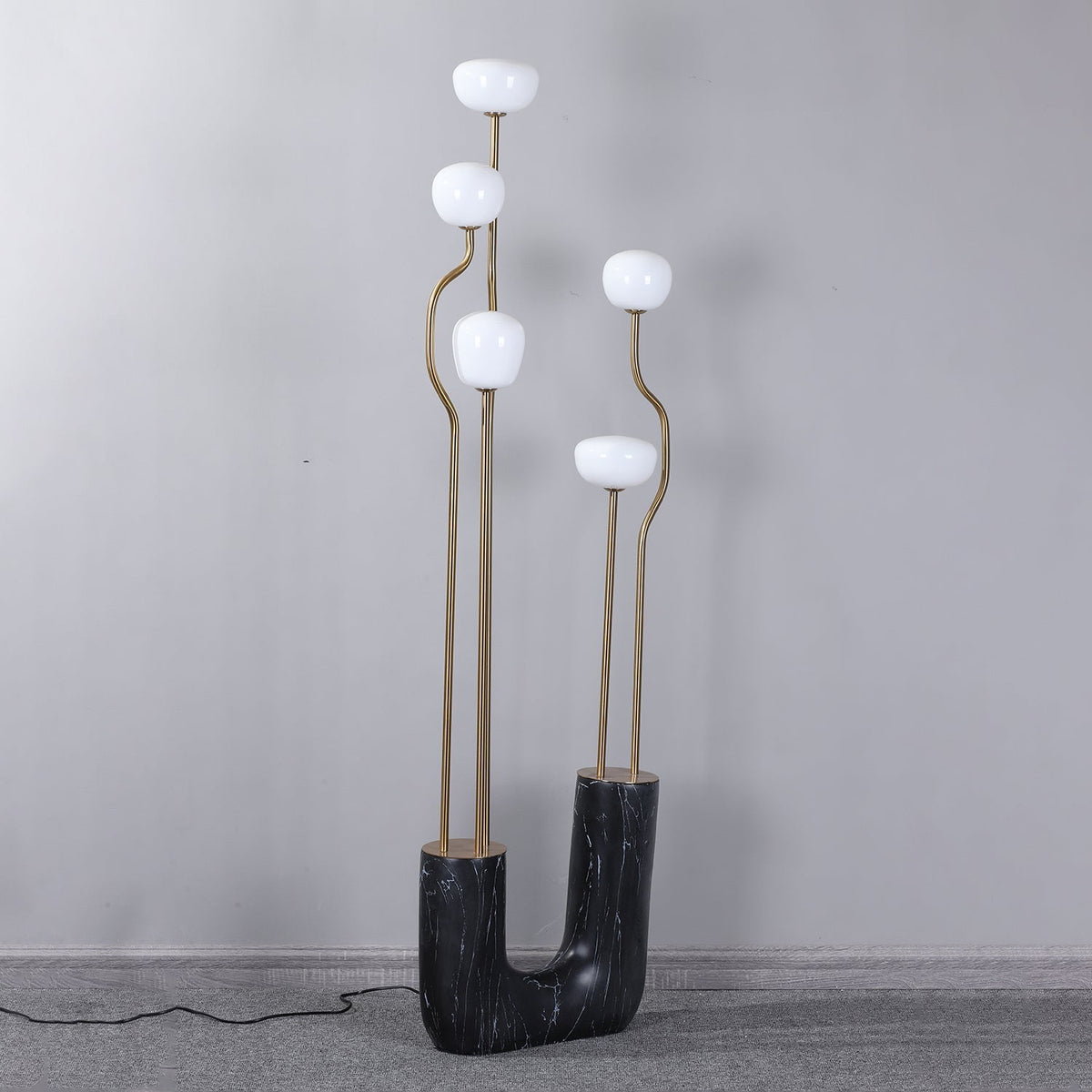 Lumon Lampadaire en Marbre Et Laiton Moderne