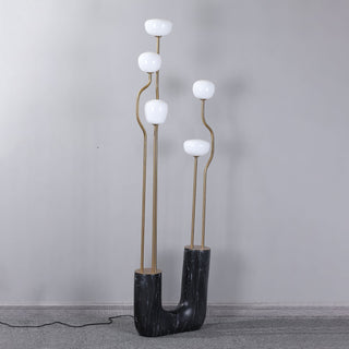 Lumon Lampadaire en Marbre Et Laiton Moderne