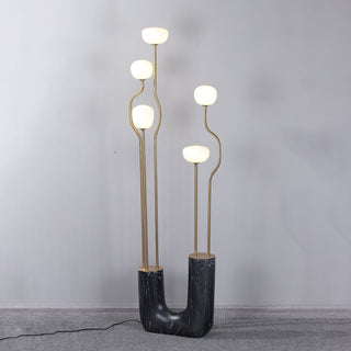 Lumon Lampadaire en Marbre Et Laiton Moderne