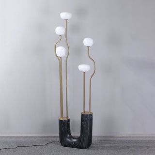Lumon Lampadaire en Marbre Et Laiton Moderne