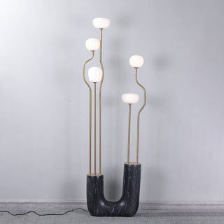 Lumon Lampadaire en Marbre Et Laiton Moderne
