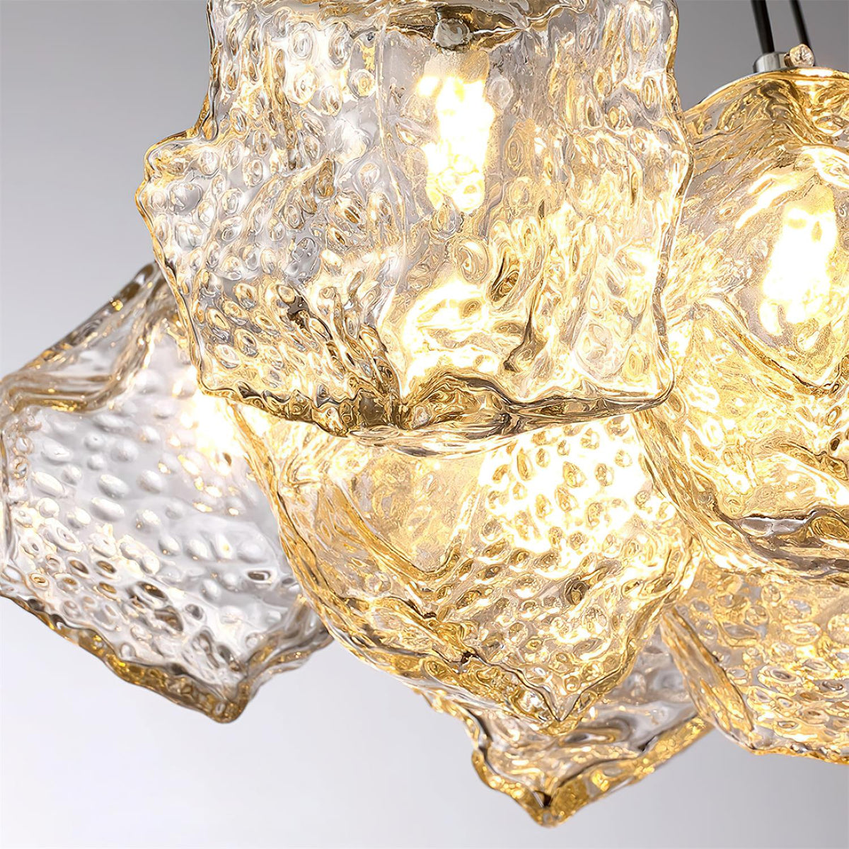Pebine Clustered Glass Chandelier-Neutral Decor