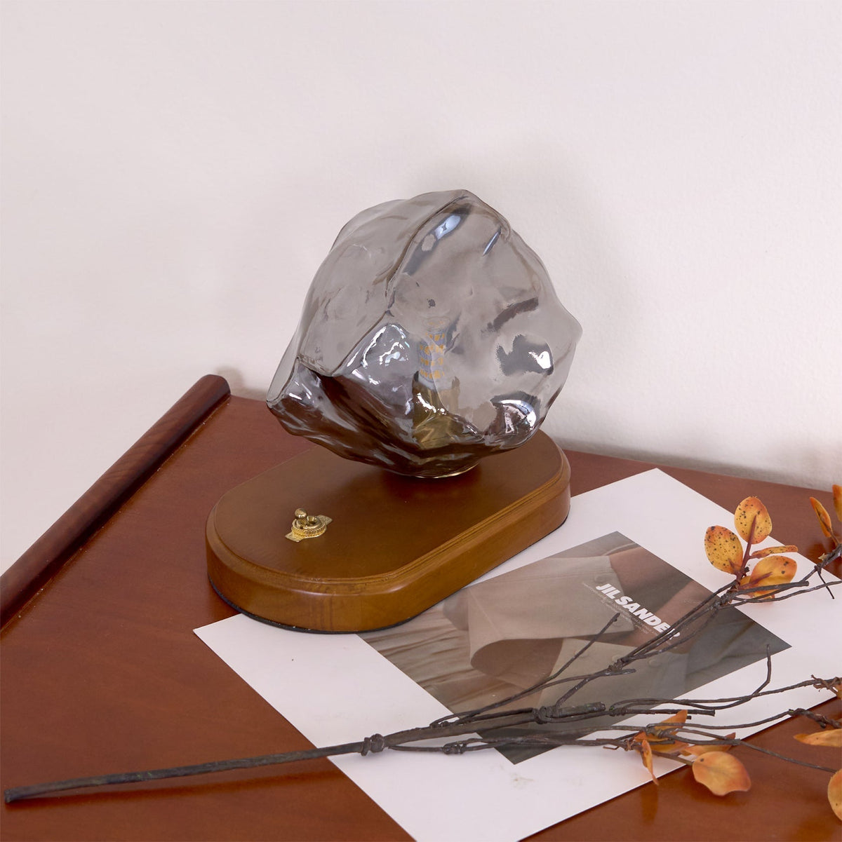 Maris Lampe de Table en Bois d'Art