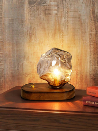 Maris Lampe de Table en Bois d'Art