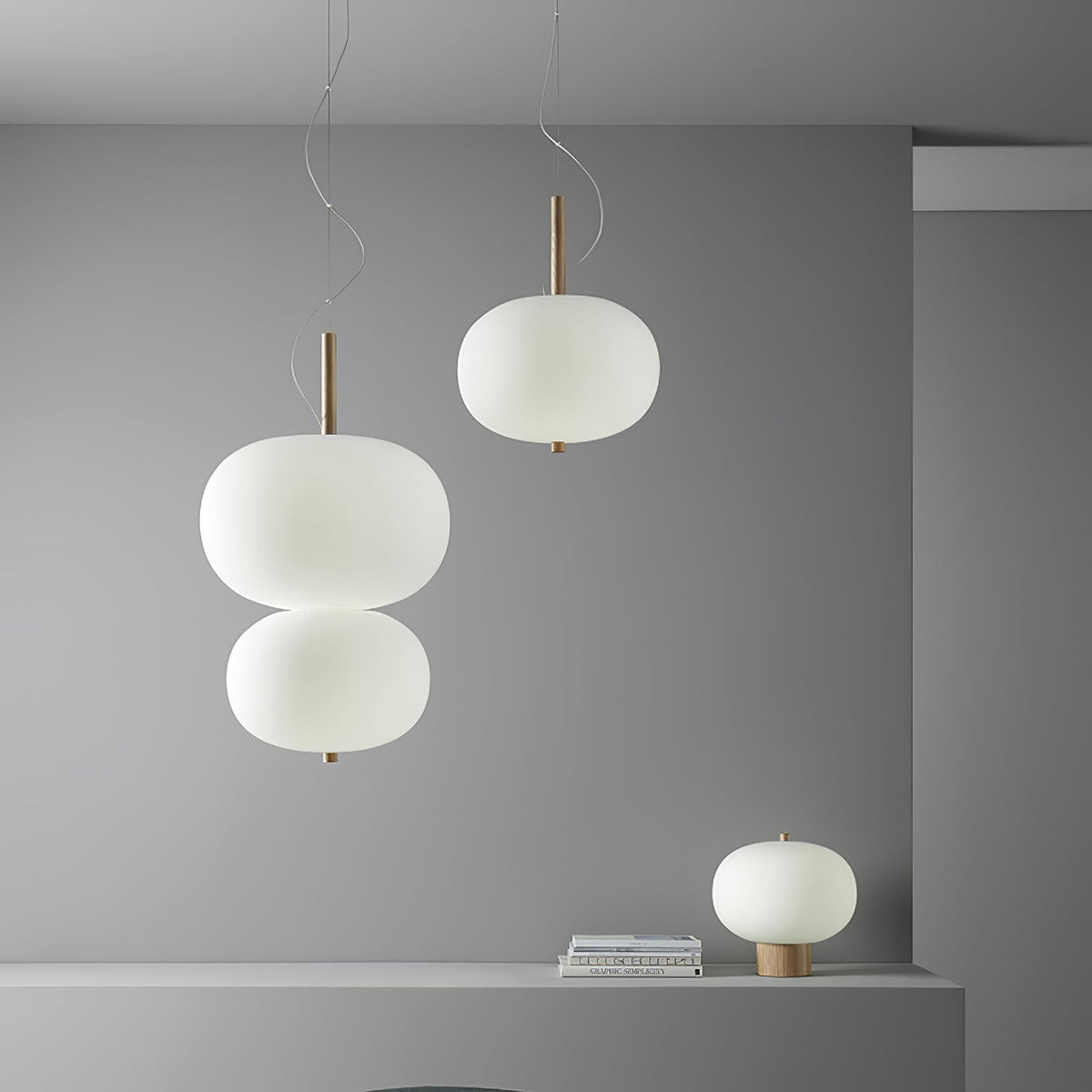 Duality Suspension en Verre Moderne