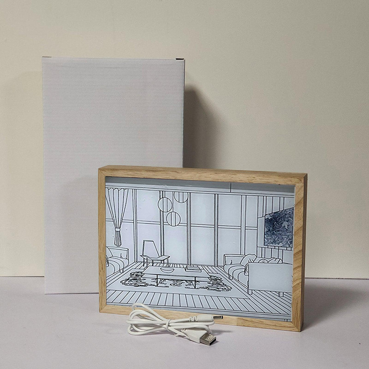 Evia Applique Murale en Bois Art Éclairée pour Chevet