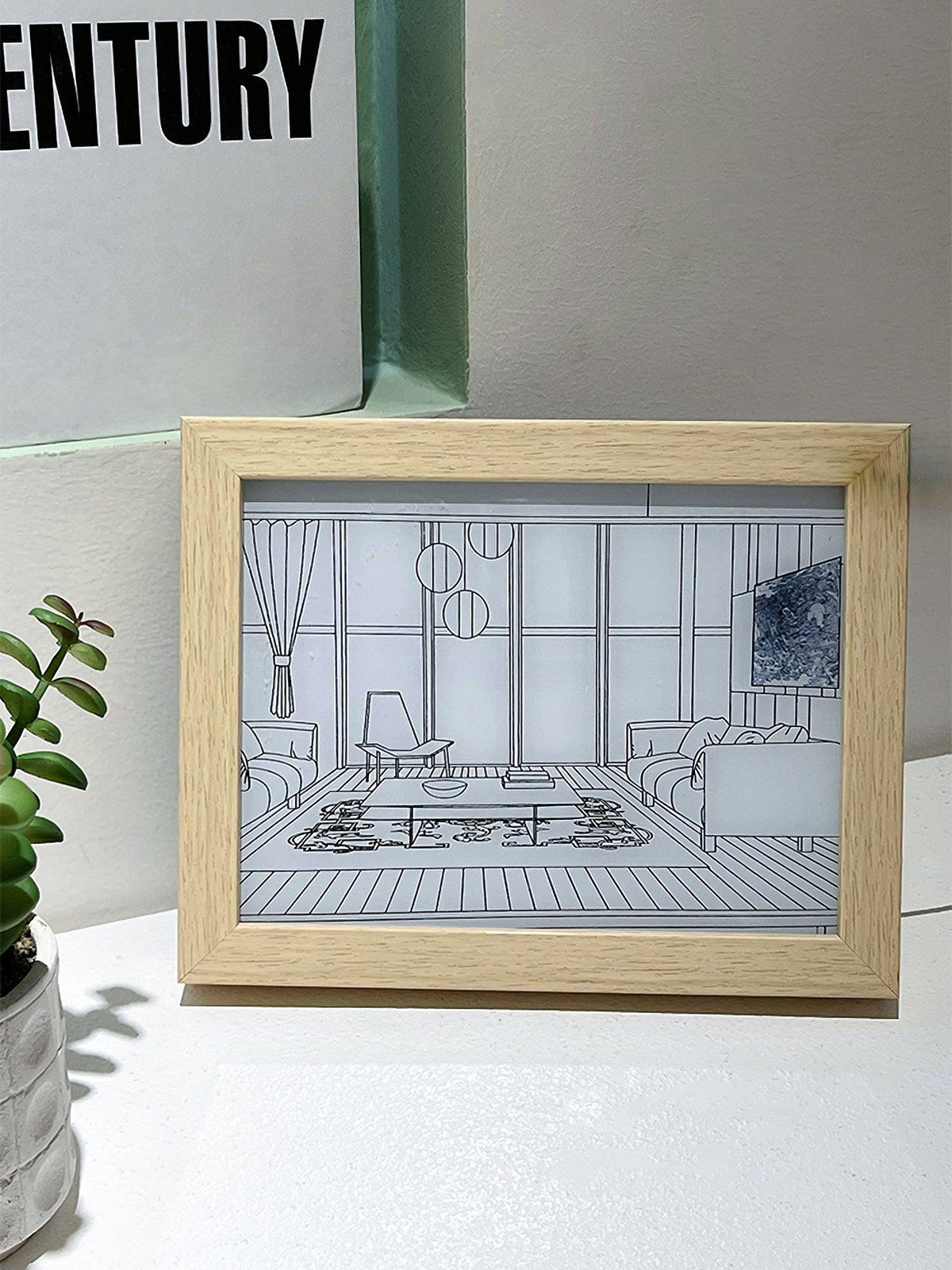 Evia Applique Murale en Bois Art Éclairée pour Chevet