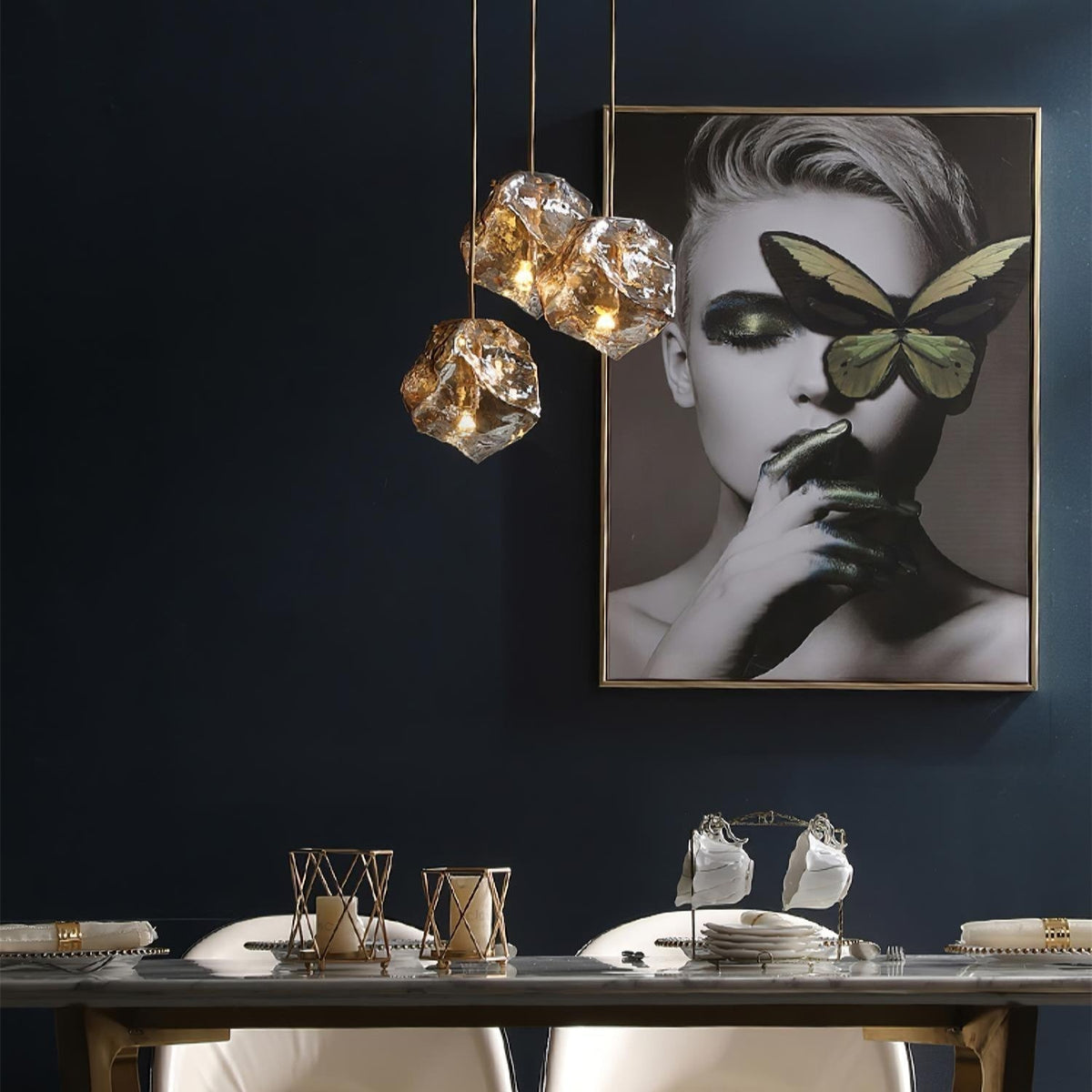 Ice Verre Suspension Luminaire Design