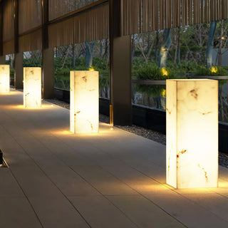 Ardorion Luminaire Extérieur Moderne Minimaliste Cube en Imitation Marbre