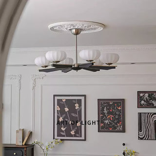 Uzoror Lustre Vintage Traditionnel Élégant en Bois-Luire