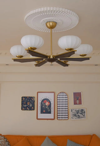 Uzoror Lustre Vintage Traditionnel Élégant en Bois-Luire