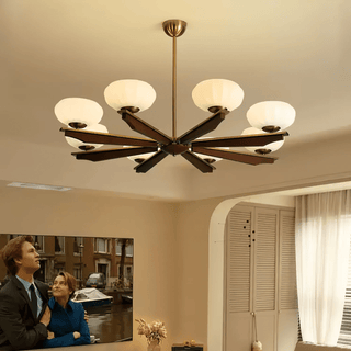 Uzoror Lustre Vintage Traditionnel Élégant en Bois-Luire
