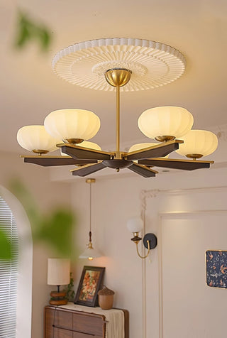 Uzoror Lustre Vintage Traditionnel Élégant en Bois-Luire