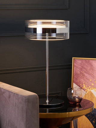 Lioreette Lampe de Table en Chrome Et Verre
