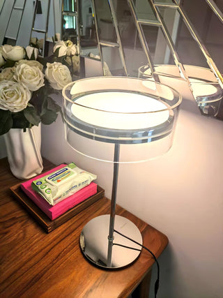 Lioreette Lampe de Table en Chrome Et Verre