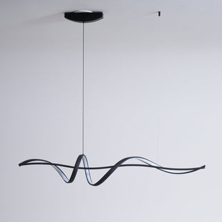 Aveline Suspension moderne LED Wave noire-Luire