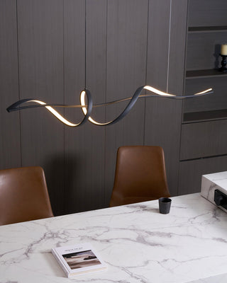 Aveline Suspension moderne LED Wave noire-Luire