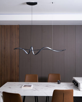 Aveline Suspension moderne LED Wave noire-Luire