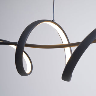 Aveline Suspension moderne LED Wave noire-Luire