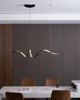 Aveline Suspension moderne LED Wave noire-Luire