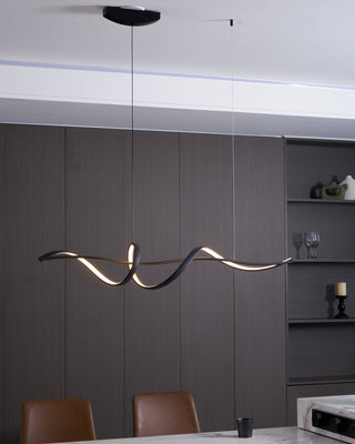 Aveline Suspension moderne LED Wave noire-Luire