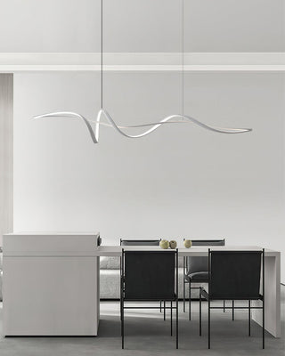 Aveline Suspension moderne LED Wave noire-Luire