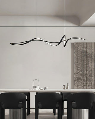Aveline Suspension moderne LED Wave noire-Luire
