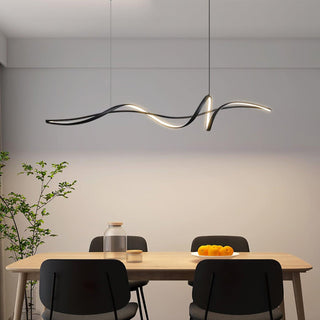 Aveline Suspension moderne LED Wave noire-Luire