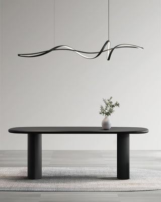Aveline Suspension moderne LED Wave noire-Luire