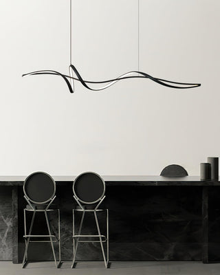 Aveline Suspension moderne LED Wave noire-Luire