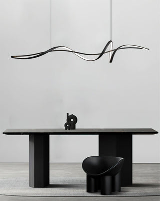 Aveline Suspension moderne LED Wave noire-Luire