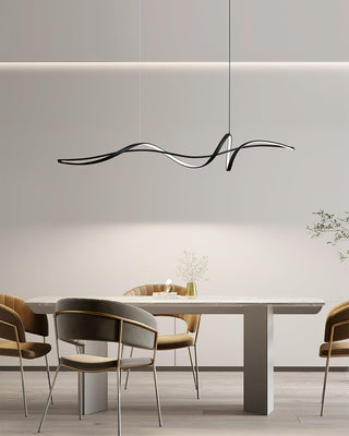 Aveline Suspension moderne LED Wave noire-Luire