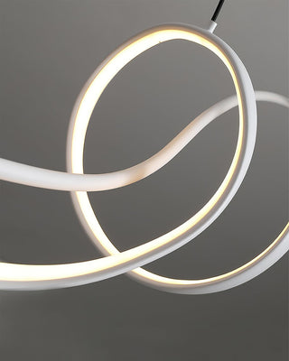 Aveline Suspension moderne LED Wave noire-Luire