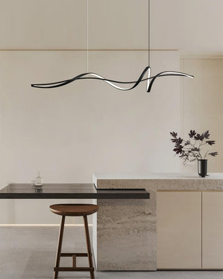 Aveline Suspension moderne LED Wave noire-Luire