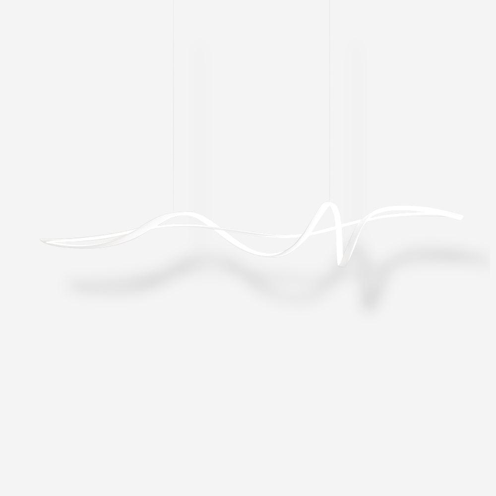 Aveline Modern Black LED Wave Pendant Light-Neutral Decor