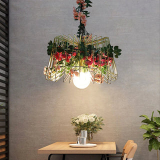 Arisha Moderne Fleur LED Suspension Verre/Métal Chambre À Coucher