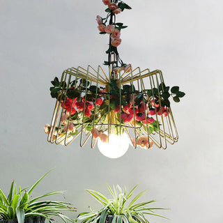 Arisha Moderne Fleur LED Suspension Verre/Métal Chambre À Coucher
