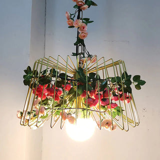 Arisha Moderne Fleur LED Suspension Verre/Métal Chambre À Coucher