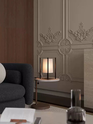 Industrial Cage Frame Table Lamp-Neutral Decor